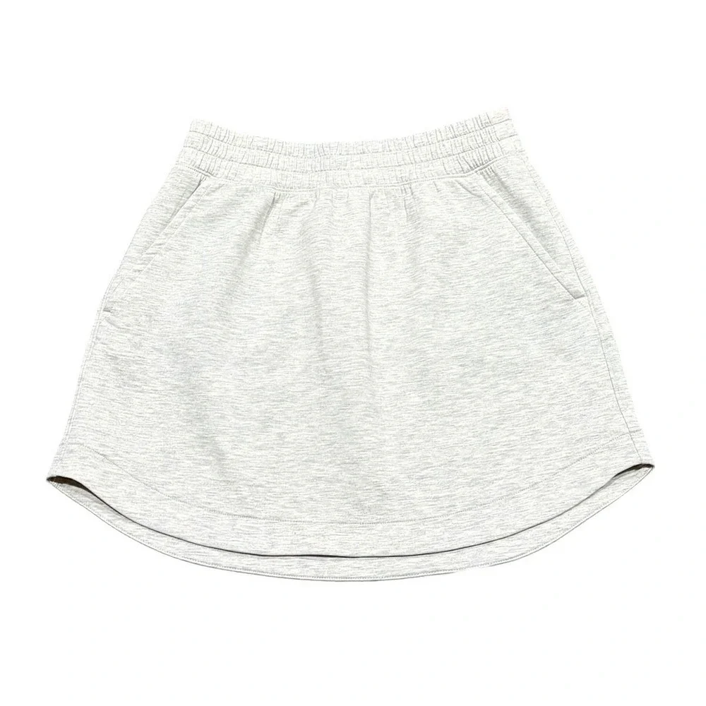 Abercrombie & Fitch YPB neoKNIT Mini Skirt Heather Gray Active Skirt L NWT
